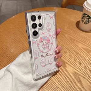การ์ตูนน่ารัก My Melody Cinnamoroll สุนัขโทรศัพท์มือถือสำหรับ Samsung S21Plus S22 Plus S21 Ultra S22 Ultra S21FE โทรศัพท์กันกระแทกกลับปกคลุมสำหรับ SamsungA33 A53 A22 A52 5G Shell