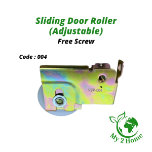 (FREE SCREW) 004 High Quality Sliding Door Roller Economy Door Roller Patio Aluminium Sliding Door Roller Adjustable Roda Pintu Kaca Sliding 蘯门轮子 轮子