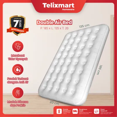 Kasur Angin Portable Tebal & Nyaman Anti Bocor Outdoor Indoor FREE POMPA Bergaransi