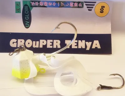 Grouper Tenya (Set of 3) colour 60g (キジハタ テンヤ) Saltwater Offshore Kayaking Fishing