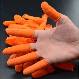 (10pcs) Sarung karet jari Latex ANTI SLIP jari untuk melindungi jari tangan