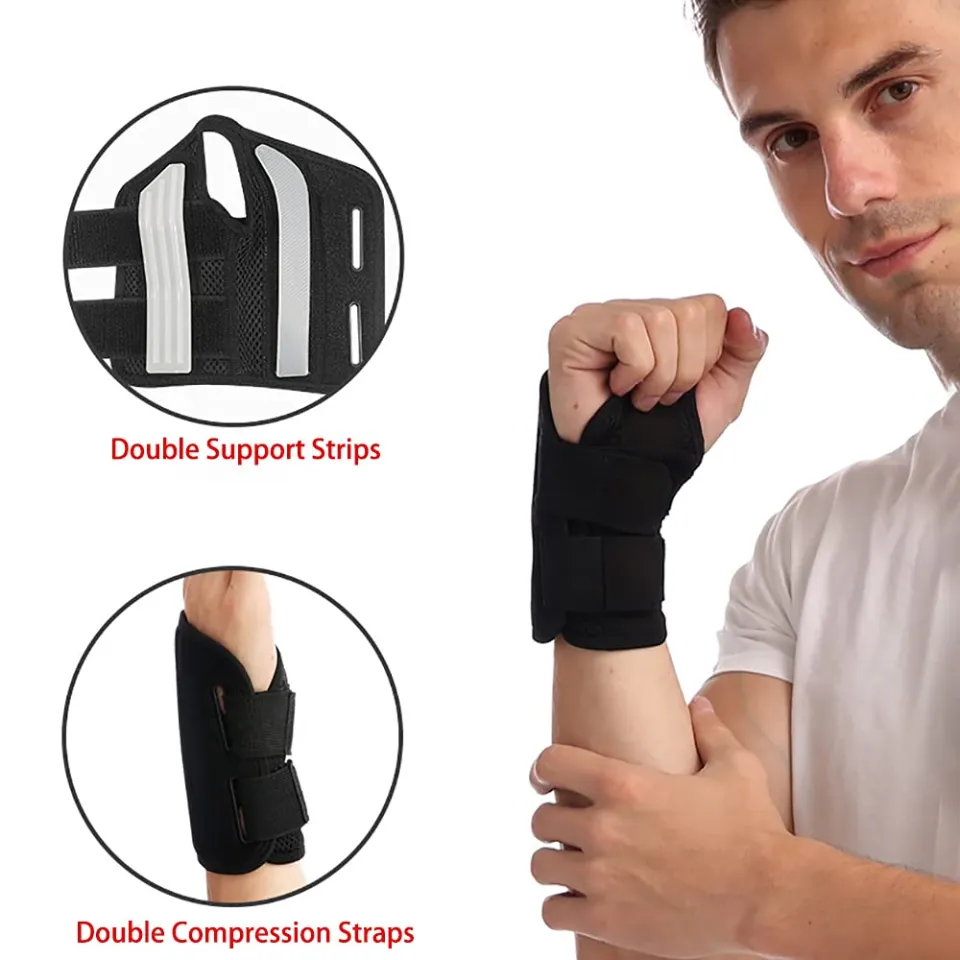 Copper Compression Wrist Brace - Adjustable Support Splint for Pain Relief,  Carpal Tunnel Syndrome, Arthritis, Tendonitis, RSI, Sprain, Arthritis. For  Men and Women - Left Hand S-M 