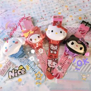 Hello Kitty Cinnamoroll Kuromi Melody Children Kids 3D Projection Watch 24 Pattern Sanrio Series Toy Electronic Watches Digital Clock Boy Girl Kid Birthday Gifts