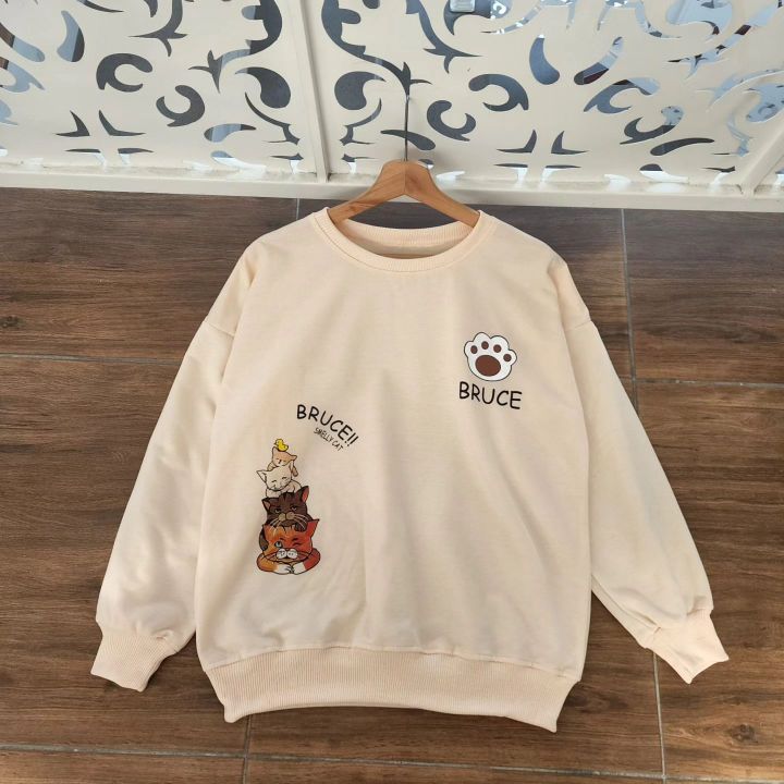 QUAIL FASHION/NEW PRODUK/Sweater Crewneck Creamy/Caramel Fashion