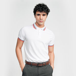 Organic Mens Lined Pique Polo Shirt Collection honeycomb breathable casual polo for men formal