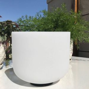 8inch 432hz Tuned cdefgab Bowl Note Chakra White Crystal Singing Bowl For Healing