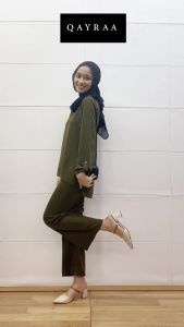 𝐐𝐀𝐘𝐑𝐀𝐀 PALAZO PLEATED LONG PANTS - Free Size / SELUAR PALAZO PEREMPUAN FASHION PLEATED / SOFT COTTON CREPE