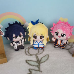 Fairy Tail Lucy Heartfilia Grey Fullbuster Natsu Dragneel 10cm Anime Đồ chơi sang trọng Thần tượng Plushies Gối Quà tặng sinh nhật Nằm trên Your2026