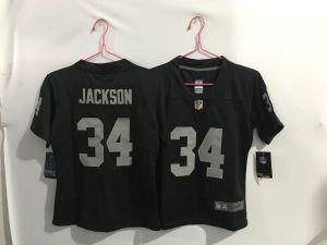 Raiders kids jersey second generation white jersey heavy-duty embroidery all sizes in stock dropshipping available ships the same day
