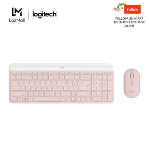 Logitech MK470 Slim Wireless Keyboard and Mouse Combo - Modern Compact Layout Ultra Quiet 2.4 GHz USB Receiver Plug n Play Connectivity Compatible with Windows