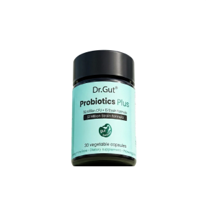 Dr.Gut Probiotic Plus Daily Gut Health Probiotic Supplement 30 Plant‑Based Vegetarian Capsules