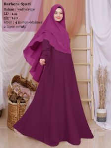 WPS Collection - Gamis Muslimah Polos Ukuran Jumbo - Pakaian Gamis Wanita Elegan dan Terbaru ngembang