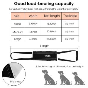 2025Adjustable Dog Lift Harness Easy Walk Dog Harness with Handle Dog Sling for Old Disabled Joint InjuriesRear Leg Support