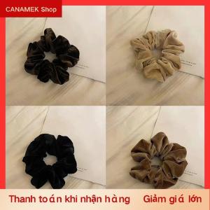 CS Cổ Điển Nhung Scrunchie Cô Gái Tóc Đuôi Ngựa Chủ Lớn Đàn Hồi Cao Su Tóc Sợi Dây Thừng Phụ Nữ Tóc Tie Mềm Mũ Nón Thời Trang Tóc Phụ Kiện