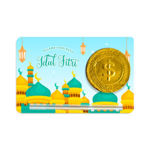 Amplop Lebaran Sedotan Coklat (JUAL PER 5PCS) Emas Batangan Angpao Hari Raya Idul Fitri