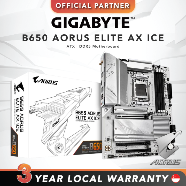[FAST SHIP] GIGABYTE B650 AORUS ELITE AX ICE | ATX | DDR5 Motherboard ...