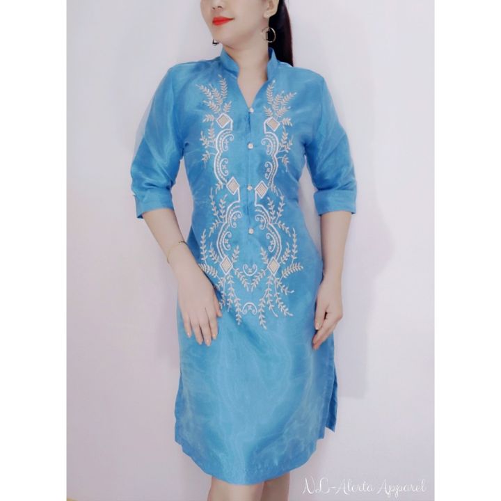 【The New】 MODERN FILIPINIANA LADY BARONG DRESS