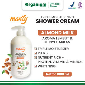 MARILY Body Wash Triple Moisturizer Sabun Mandi Cair 100% Organik Almond Milk - 1L