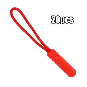 20Pcs Anti-theft Zipper Tent Zippers End Fit Rope Tag Replacement Clip Cord Zip Puller