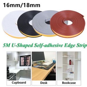 1M Self-adhesive U-shaped Sealing Strip Closing Edge Wrapping Strip Edging Edge Tape Furniture Banding TPE Seal Strips