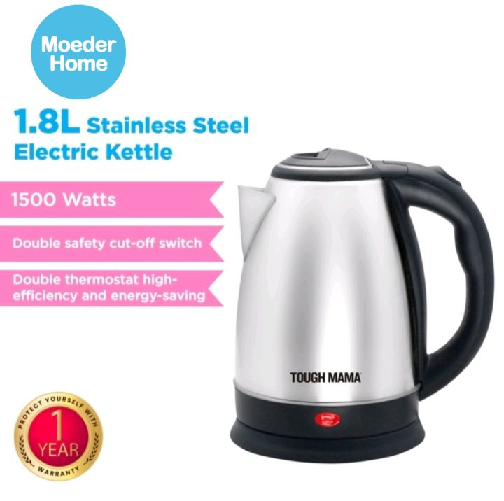 Tough Mama 1.8L Stainless Steel Electric Kettle (NTMJK18SS4) Lazada PH