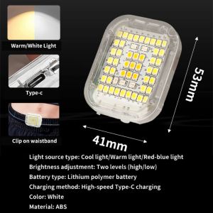 SJJL Kẹp vào Đèn pha Nhẹ mini Đèn chạy  Loại C Đèn pin đeo đầu dùng cho ban đêm và ngoài trời