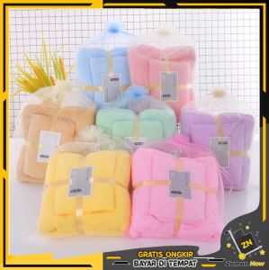 Zaman Now - Handuk Mandi Set 2 in 1 Dewasa / Cotton Microfiber Towel Import Murah / Handuk Badan dan Wajah Lembut Handuk Mandi