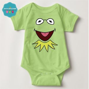 Baby Character Onesies with Name Back Print - Kermit Frog