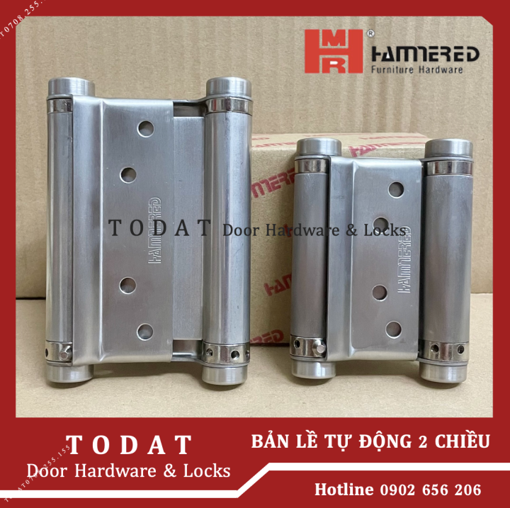 [HAMMERED] Bộ 2 bản lề tự động INOX 2 chiều 8cm/10cm dùng cho cửa nhà ...