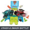 Hot Wheels Monster Trucks 1:24 Mega-Wrex Oversized Crash Cage, Transforms Into Stunting Area, with 1 Oversized Mega Wrex, 4 Crushable Accessories. 