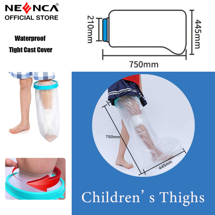 NEENCA Waterproof Leg Cast Cover for Shower Adult AntiSlip Reusable