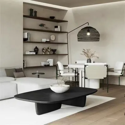 AUREO Silent Style Solid Wood Coffee Table Living Room Wooden Table Minimalist Unique Designer Modern Simple Japanese Style Square Tea Table