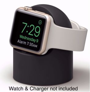 [SG] Stander Dock For Apple Watch/iWatch Series Ultra/11/10/9/8/7/6/SE/5/4/3/2/1 Silicon Charging Dock Cradle [ WATCH & CHARGER NOT INCLUDED]