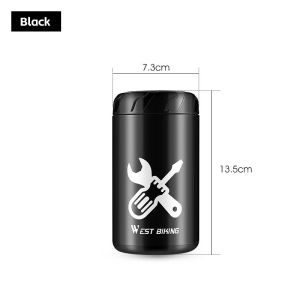 WEST BIKING Hộp dụng cụ xe đạp lồng chai chống nước túi dụng cụ bộ dụng cụ sửa chữa xe đạp hộp dụng cụ xe đạp