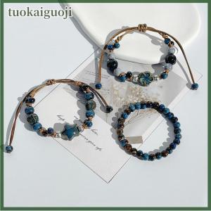 tuokaiguoji Chinese Ethnic Style Retro Bracelet For Women Girls Simple Beaded Student Antique Hand Rope Jewelry Accessories Gifts