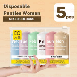 10Pcs/Set Disposable Panties Cotton Panties Disposable Underwear Women Maternity Panties Seluar Dalam Pakai Buang Wanita