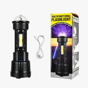 [การขนส่งในพื้นที่] เวทีกลางแจ้งมัลติฟังก์ชั่นหมุนได้หลายสีไฟฉายฉุกเฉินแสงโดยรอบ