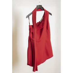 Vella Fashion - Áo peplum lệch vai xếp ly sơ mi công sở không tay VA24009