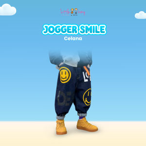 LITTLEKIMY - Celana Panjang Jogger Jeans Anak Usia 2 sd 7 Tahun Celana Smile Premium