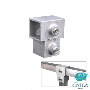 GotGo【มีสินค้าในสต๊อก】 ข้อต่อท่อเหลี่ยม ข้อต่อโลหะ แบบสวมล็อคน็อต ไร้สนิม ขนาด 20x20 มม. 1ชิ้น pipe connector