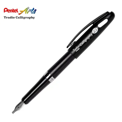 Pentel ปากกาหมึกซึม เพนเทล Tradio Calligraphy หัวตัด (1.4 1.8 2.1mm) - หมึกสีน้ำเงิน