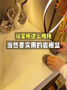 [CozyNest ]Customization Stone Slab Hot-Bend Integrated Basin with Antique-Style Bathroom Cabinet Set Washbasin Vanity Unit