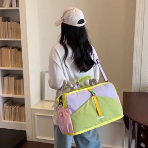 Large-capacity travel bag for women short-trip boarding bag business trip handbag lightweight luggage bag mens sports and fitness bag