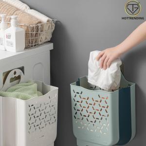 Giỏ đựng quần áo bẩn treo tường ( kèm móc treo) có thể gấp gọn bằng nhựa sử dụng trong phòng ngủ nhà tắm và phòng khách