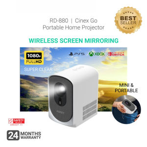 [UPGRADED] RD-880 Cinex Go MINI Portable Projector w 1080P Full HD & Screen Mirroring (24 Months Warranty)