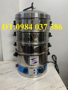 Nồi hấp bánh bao hải sản ngan gà bằng điện INOX 52cm