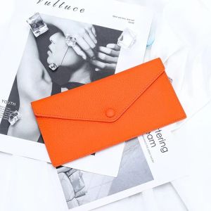 Royal Bagger Long Wallets for Women Genuine Cow Leather Fashion Simple Phone Purse Versatile Ultra Thin Envelope Wallet 2216