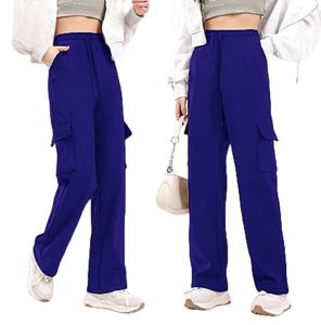 Cargo pants women seluar cargo straight cut pants palazo plus size casual hitam slimming drawstring streetwear women