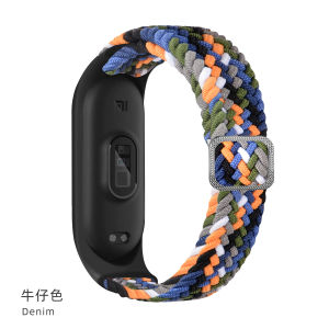 Nylon Strap For XiaoMi Mi Band 3 4 5 6 7 Adjustable Elastic braided Wristband For XiaoMi mi band 7 6 Bracelet replacement watch band