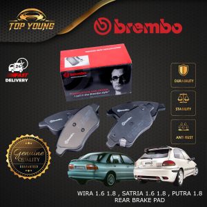 BREMBO PROTON WIRA 1.6 1.8 SATRIA 1.6 1.8 PUTRA 1.8 REAR (BELAKANG) RW BRAKE PAD ORGINAL